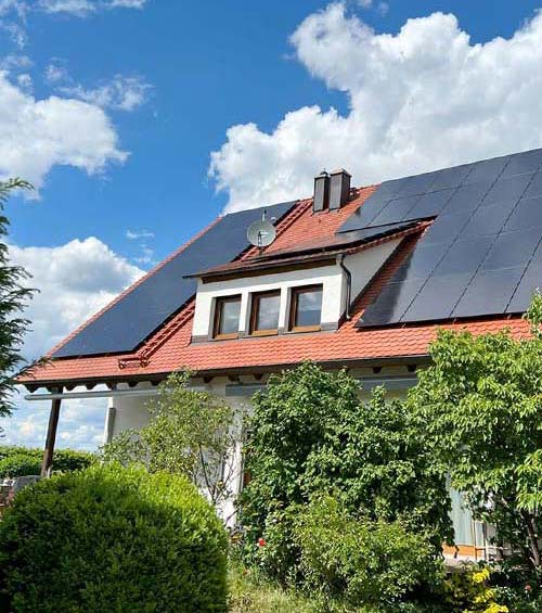 Solar-Anlage auf Einfamilienhaus in Nürnberg