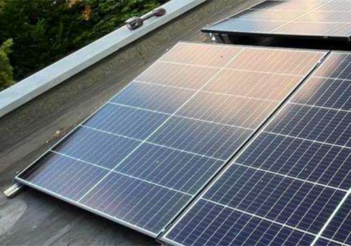 Schräge Montage der PV-Anlage bei Eibach