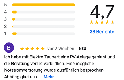 Bewerten Sie uns bei Google